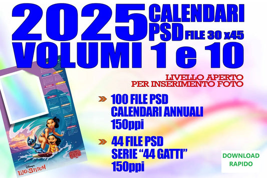 Template Calendario 2025 PSD 30x45 cm: Creare un Calendario Personalizzato con Facilità