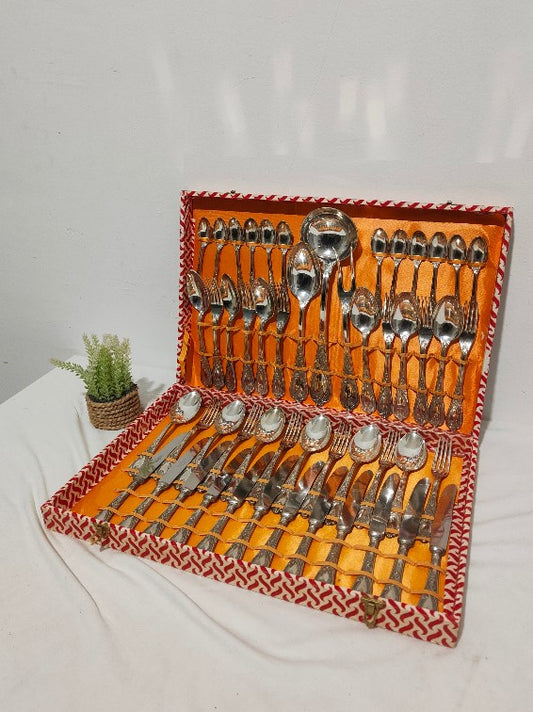 Migliore Servizio di 51 Posate in Argento 800 Placcato made in italy