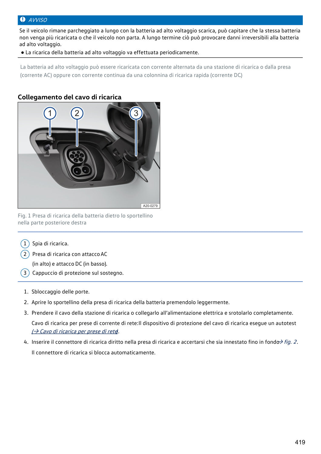 Pagina 419 originale ricarica Volkswagen ID.3