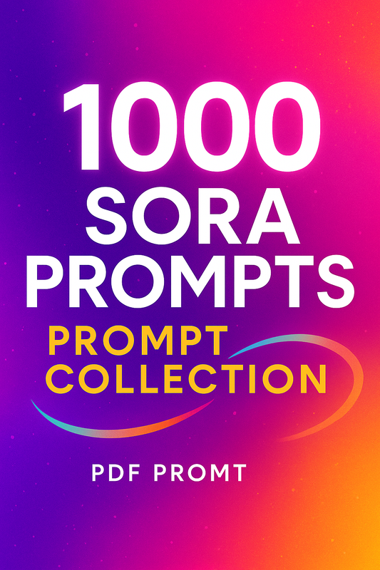 1000 AI Video Prompts for Sora | Text-to-Video Prompt Pack | Instant Digital Download