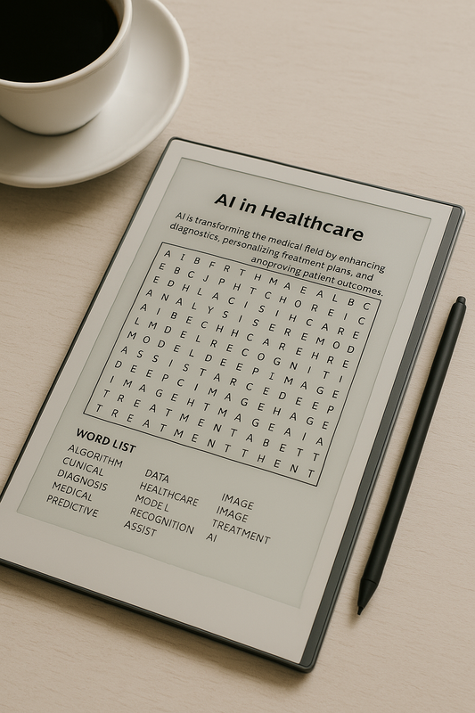100 Hard Word Search Puzzles – Artificial Intelligence & Future Tech | PDF for e-Ink Tablets