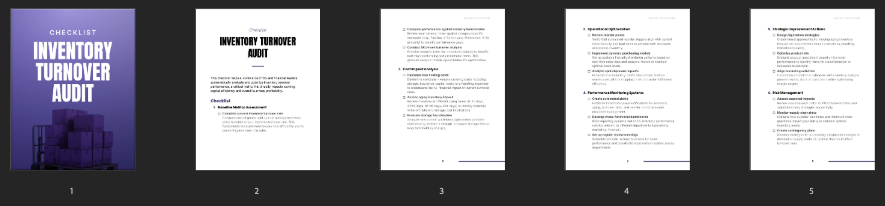 Inventory Turnover Audit Checklist (PDF) – Cut Dead Stock, Improve Cash Flow, Boost Profit