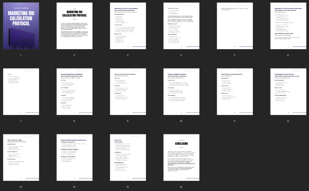 Marketing ROI Calculation Protocol (PDF) – Track Costs, LTV, Real ROI