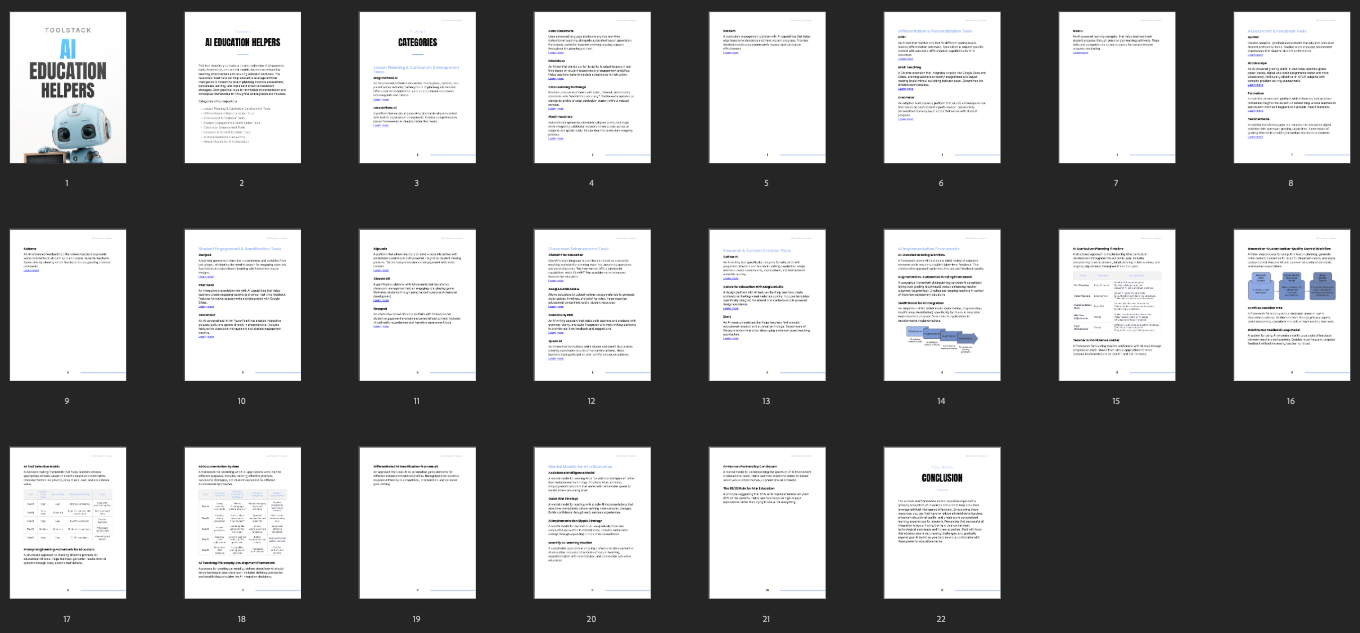 AI Education Helpers