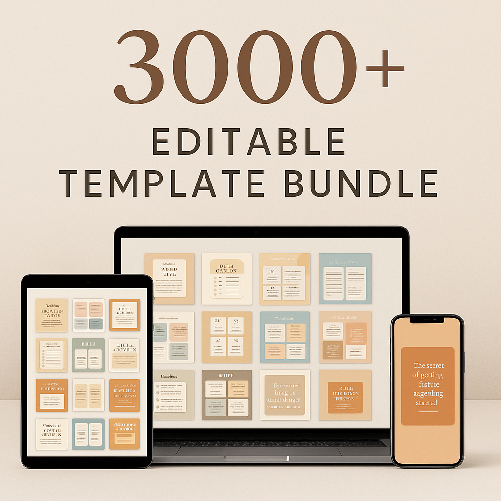 3000+ Canva Templates Mega Bundle | Editable Social Media & Marketing Kit