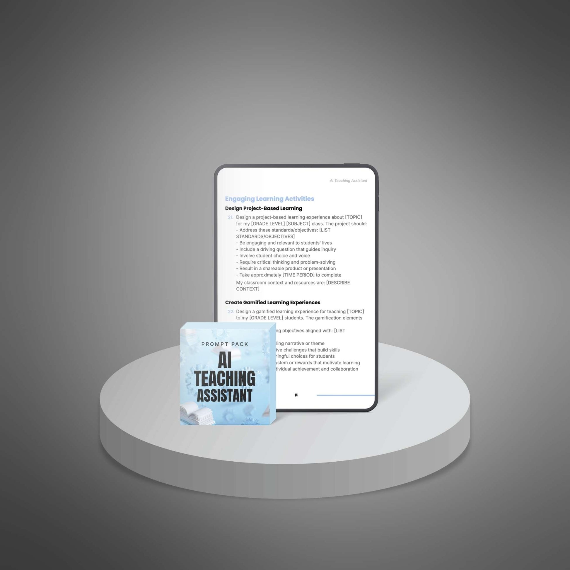 AI Teaching Assistant – ChatGPT Prompts for Lesson Plans, Grading, Parent Emails & Worksheets | Teacher Prompt Pack | Digital Download