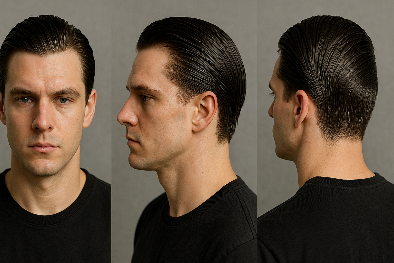 30 Male Haircut Reference Photos – 3 angles per style (High-Res PNG) – Digital Download