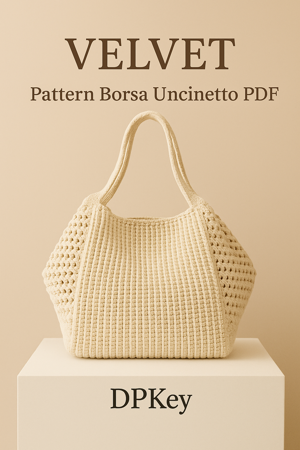 Borsa Velvet Pattern uncinetto - PDF con istruzioni dettagliate + video Tutorial