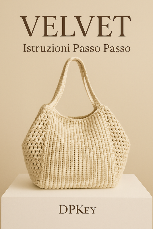 Borsa Velvet Pattern uncinetto - PDF con istruzioni dettagliate + video Tutorial