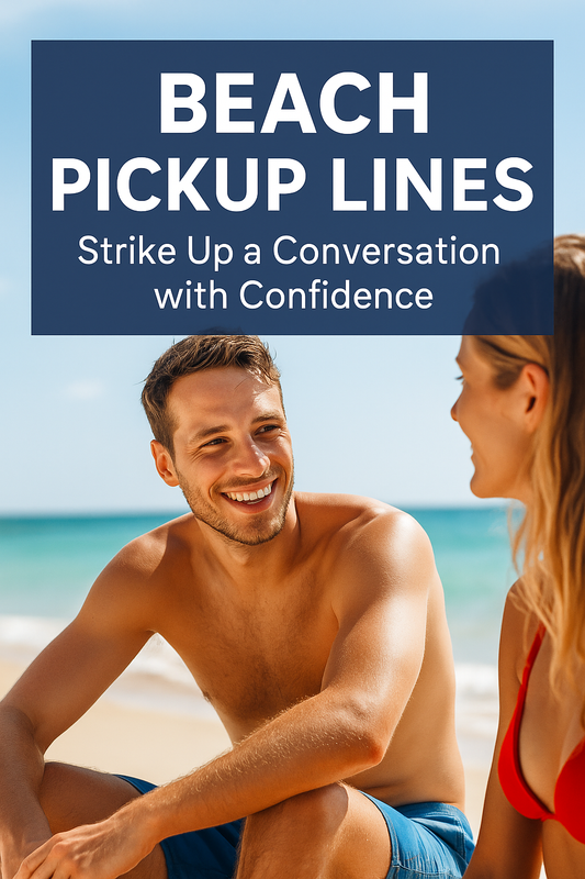 Front cover of the “Beach Pick-up Guide” PDF featuring a sunny shoreline, playful type and the subtitle “Ice-Breaker Quotes & Strategies”.