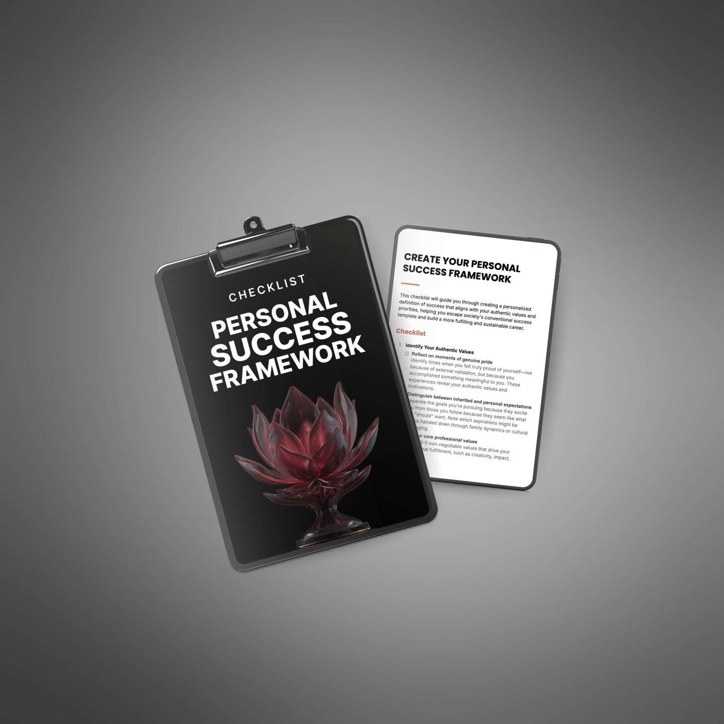 Personal Success Framework — cover + page