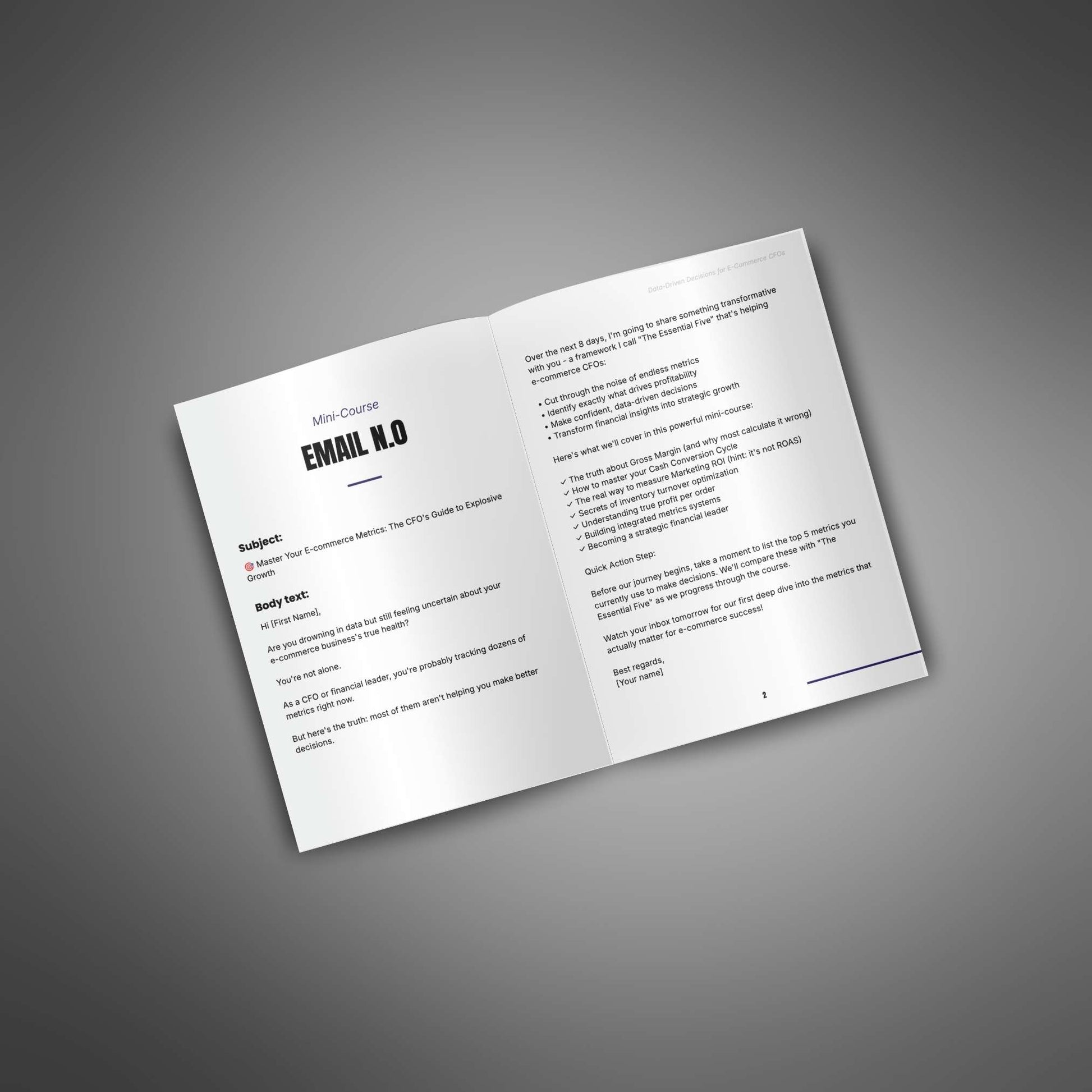 Data-Driven Decisions for E‑Commerce CFOs (Email Course) – KPIs, Forecasting, Growth