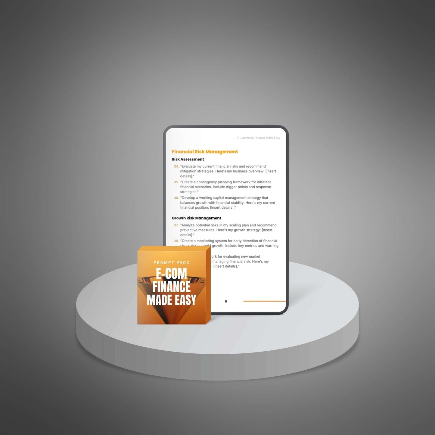 E-Commerce Finance Made Easy – AI Prompt Pack for Pricing, Cash Flow & Profit Margins (10 Pages)