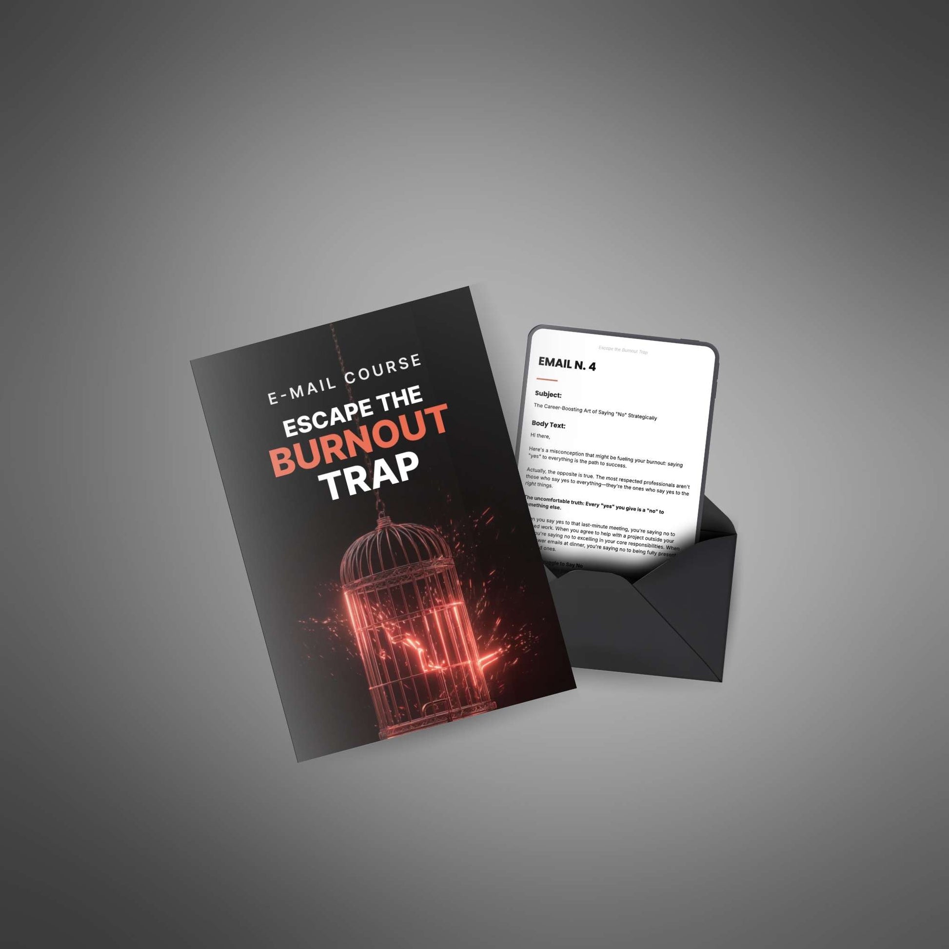 Escape the Burnout Trap — booklet + phone