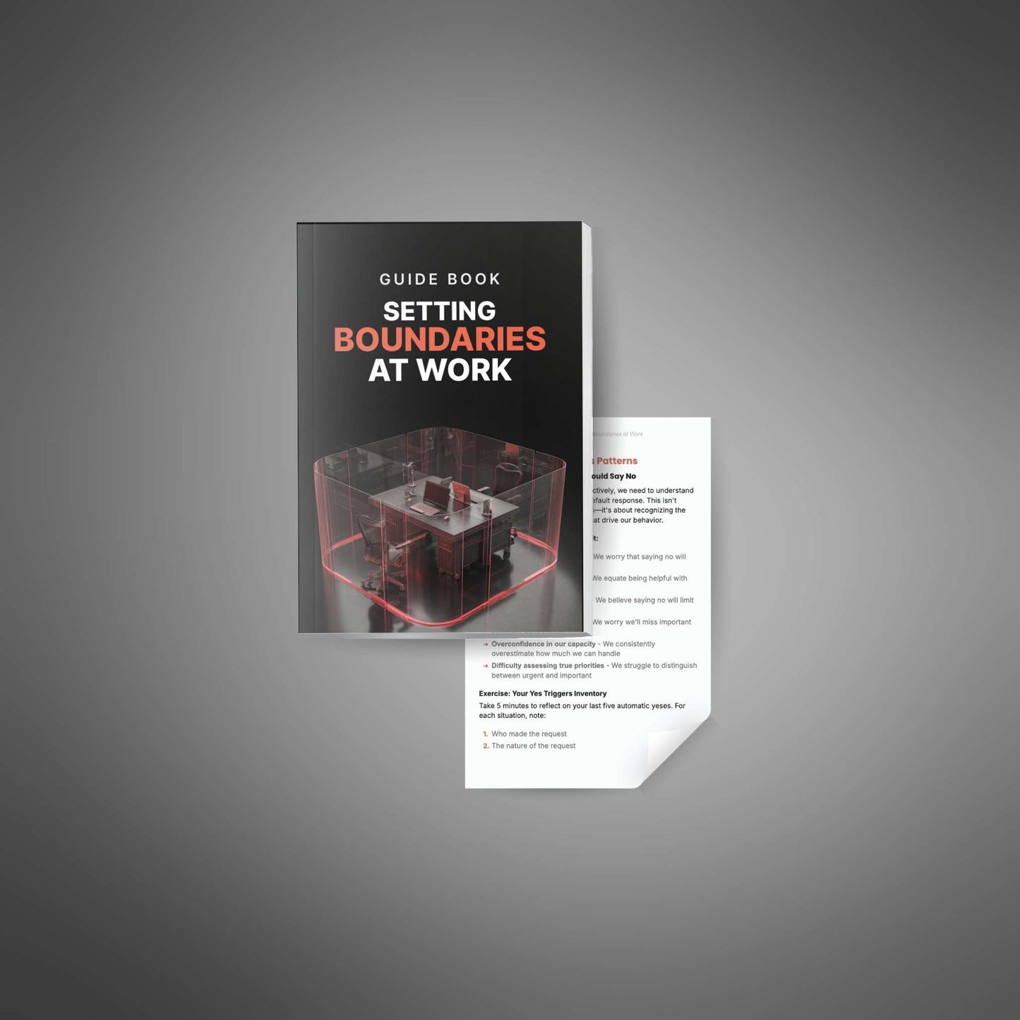 Setting Boundaries at Work — cover + page