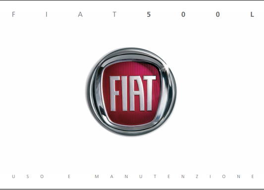 FIAT 500L OWNER'S MANUAL (2012-2016) - PDF in Italian