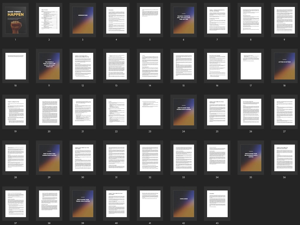 Make Things Happen: Goal-Setting & Habit-Building eBook + Audio (43 Pages)