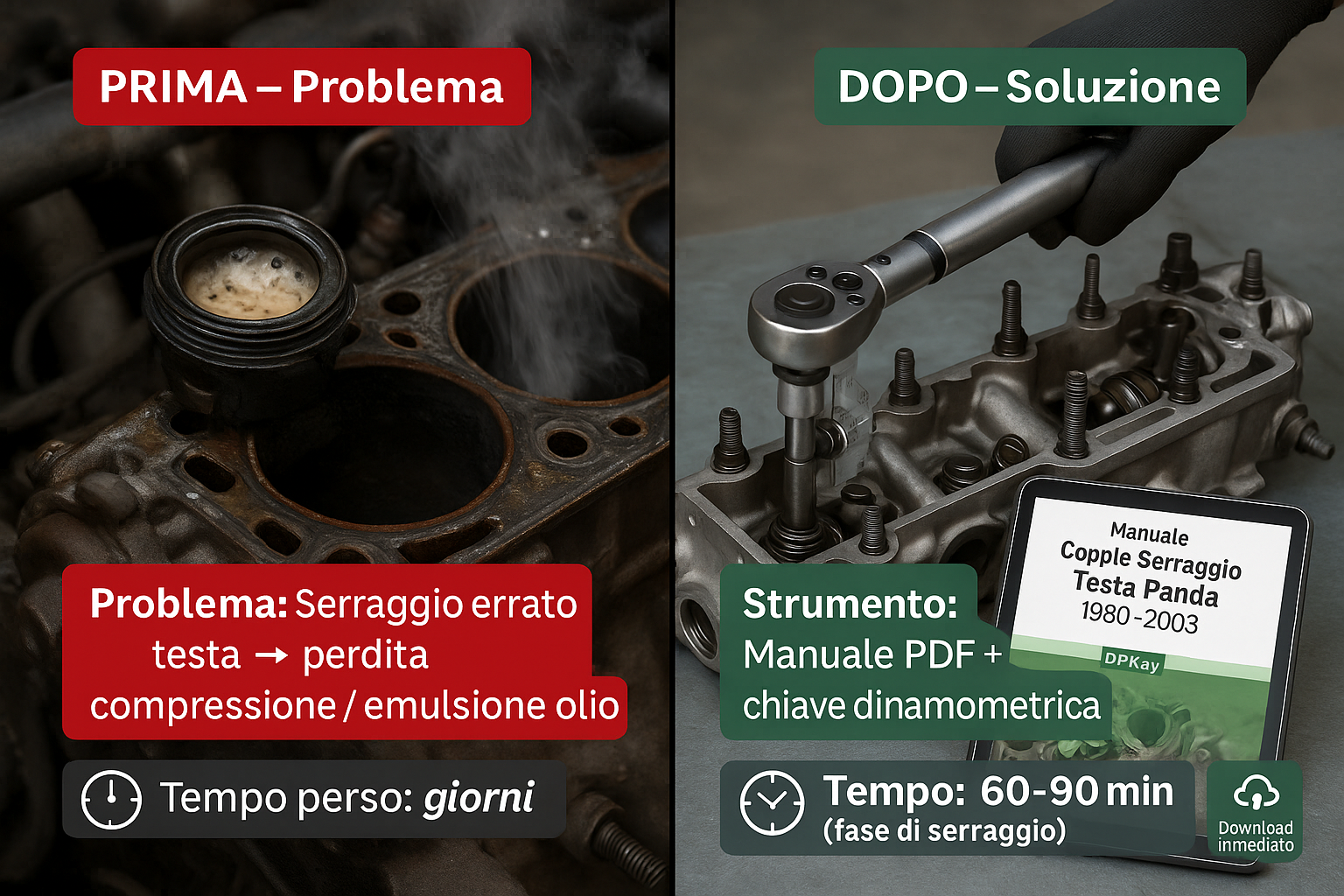 Manuale Coppie Serraggio Testa Fiat Panda (1980–2003) – PDF
