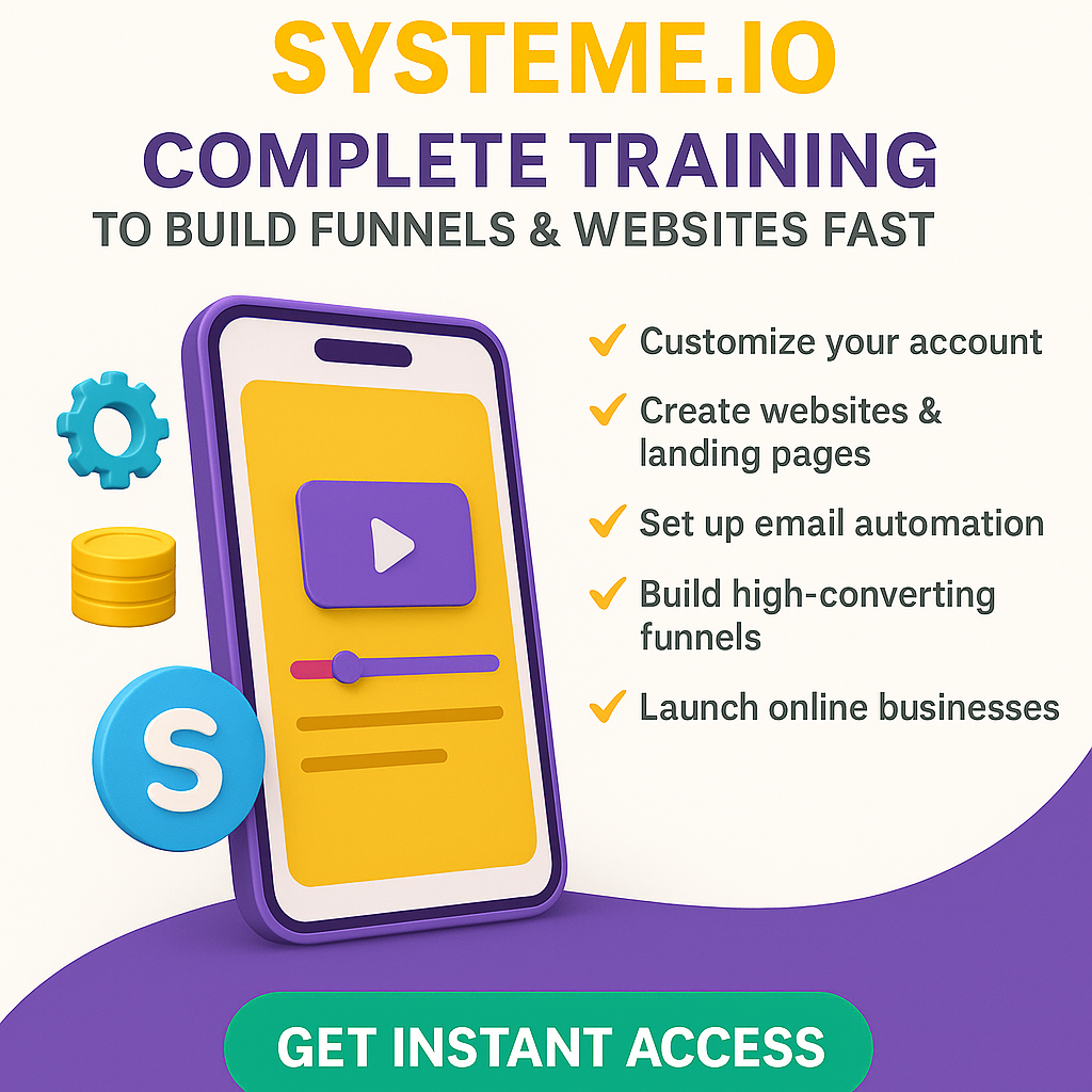 Master Systeme.IO: Complete Training to Build Funnels & Websites Fast