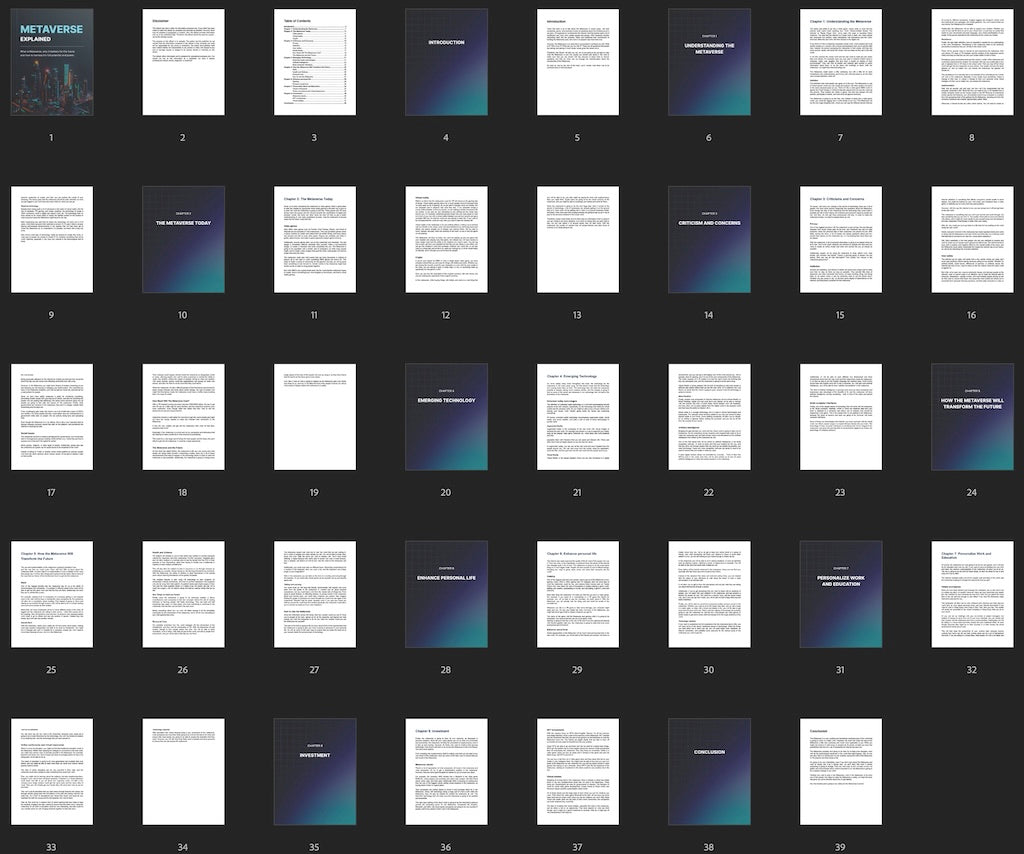 Metaverse Explained for Business — Web3 Strategy, VR/AR, Virtual Offices, NFTs & Customer Engagement (39-Page Ebook)