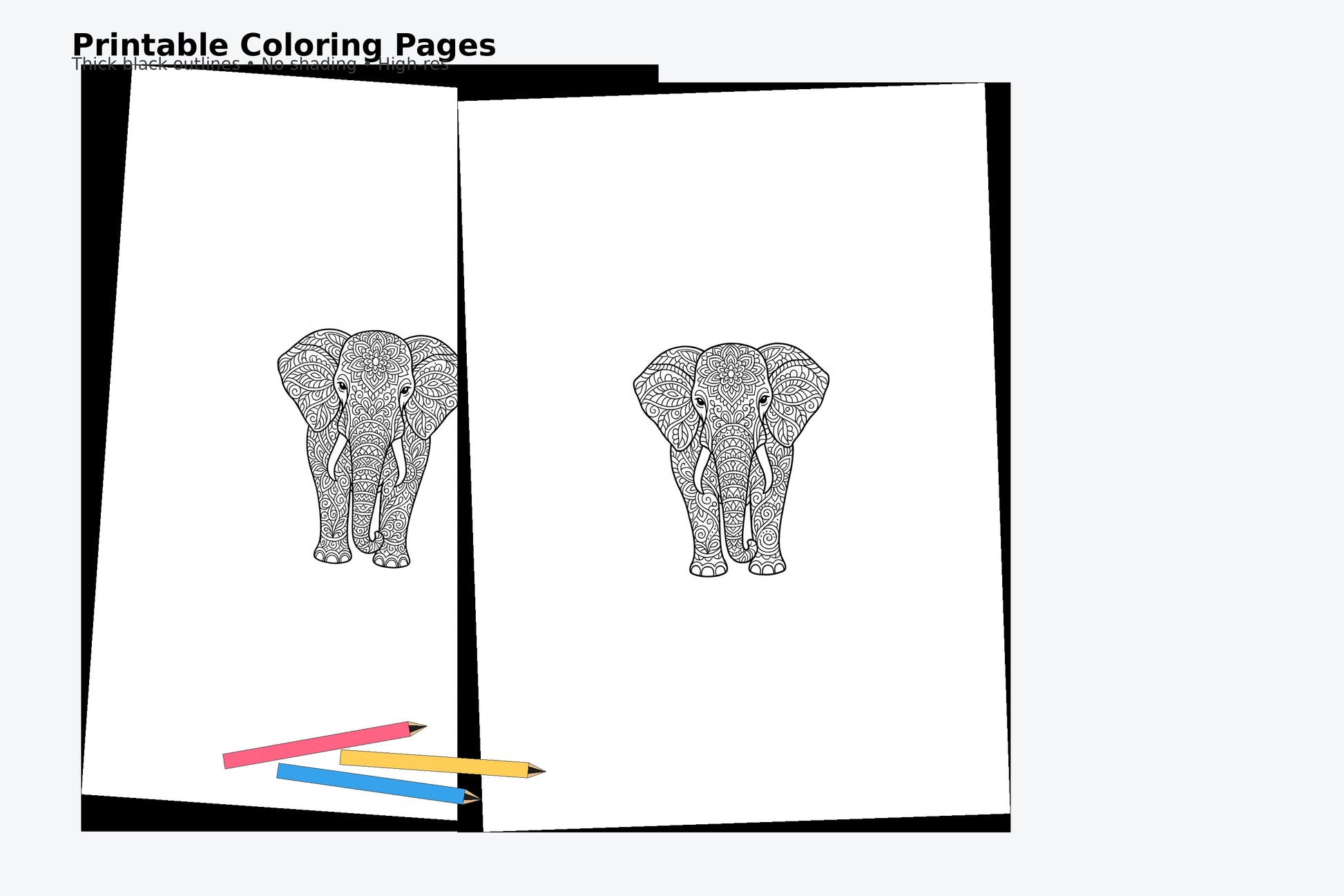 Best Seller 10 Animal Mandala Coloring Pages Adult and Kid Coloring Pages Printable Digital Instant Download PDF Best Selling Item Popular