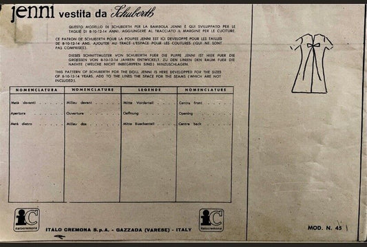 Jenni Dressed as Schuberth - Doll Dress Template (PDF)