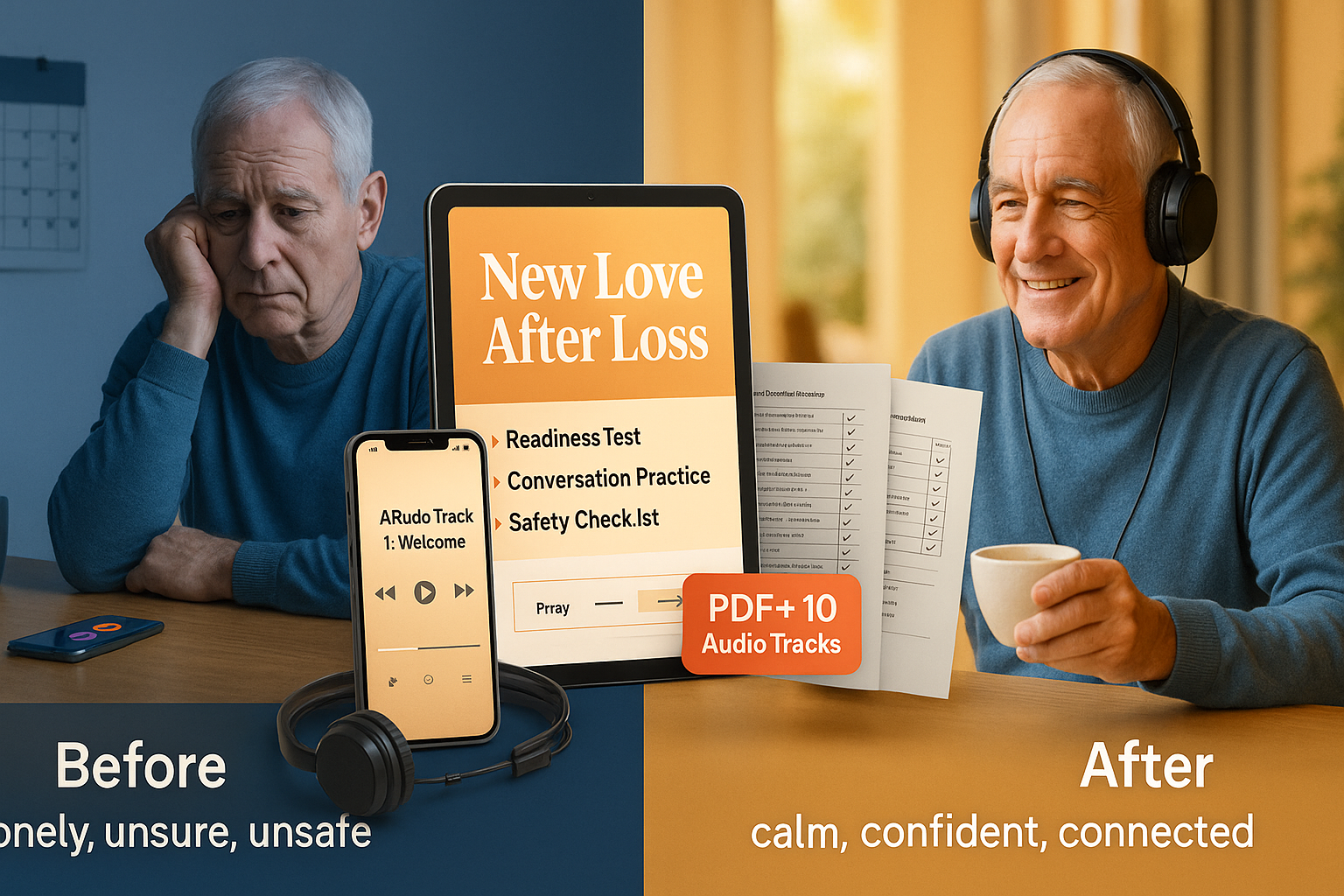 New Love After Loss: Dating After Widowhood + 10 Audio Tracks (65+)