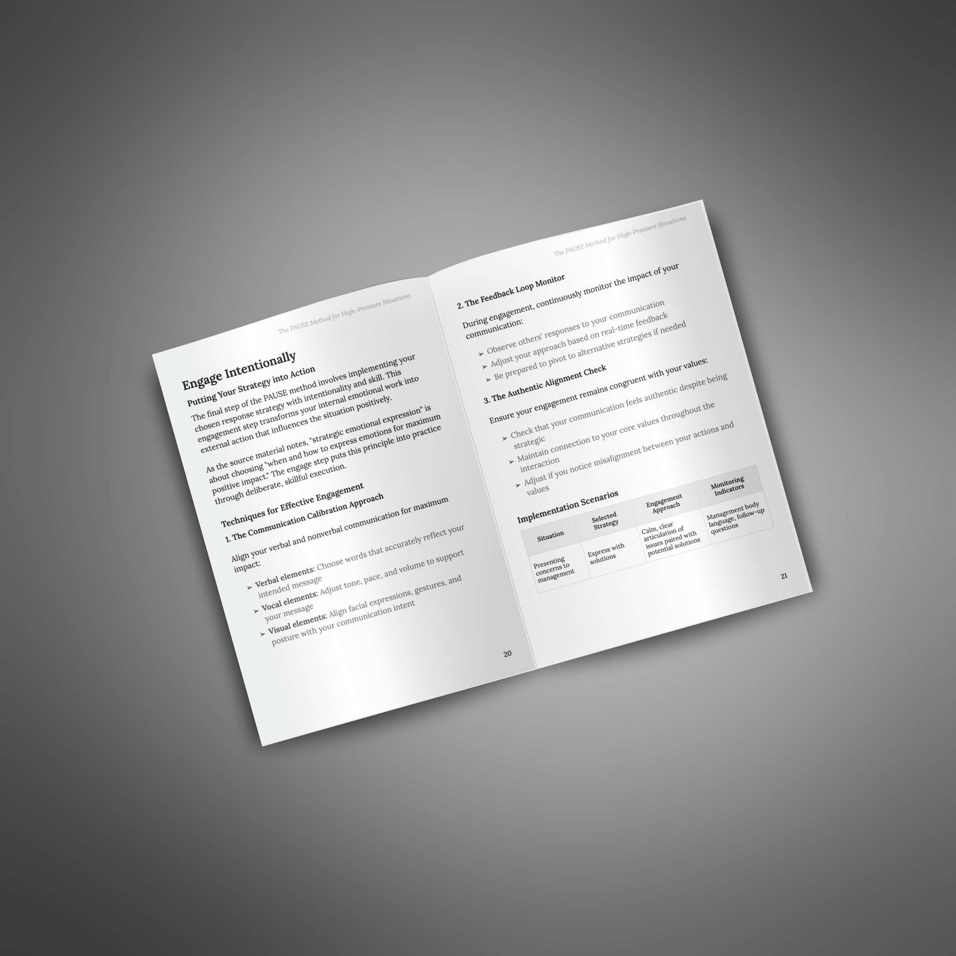 PAUSE Method Guide | Stress Management, Emotional Intelligence & Crisis-Leadership Blueprint - Instant Digital Download