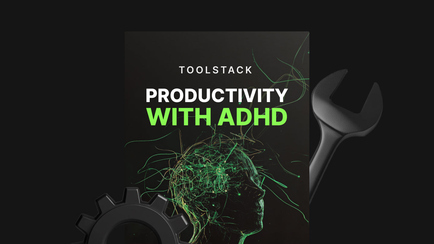 Close up of Productivity with ADHD toolstack title artwork