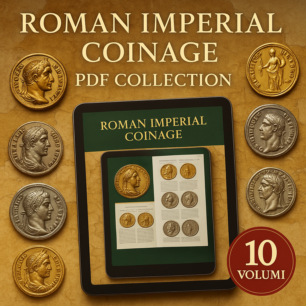 RIC Roman Imperial Coins PDF dal 31 A.C. al 491 D.C. 10 Volumi