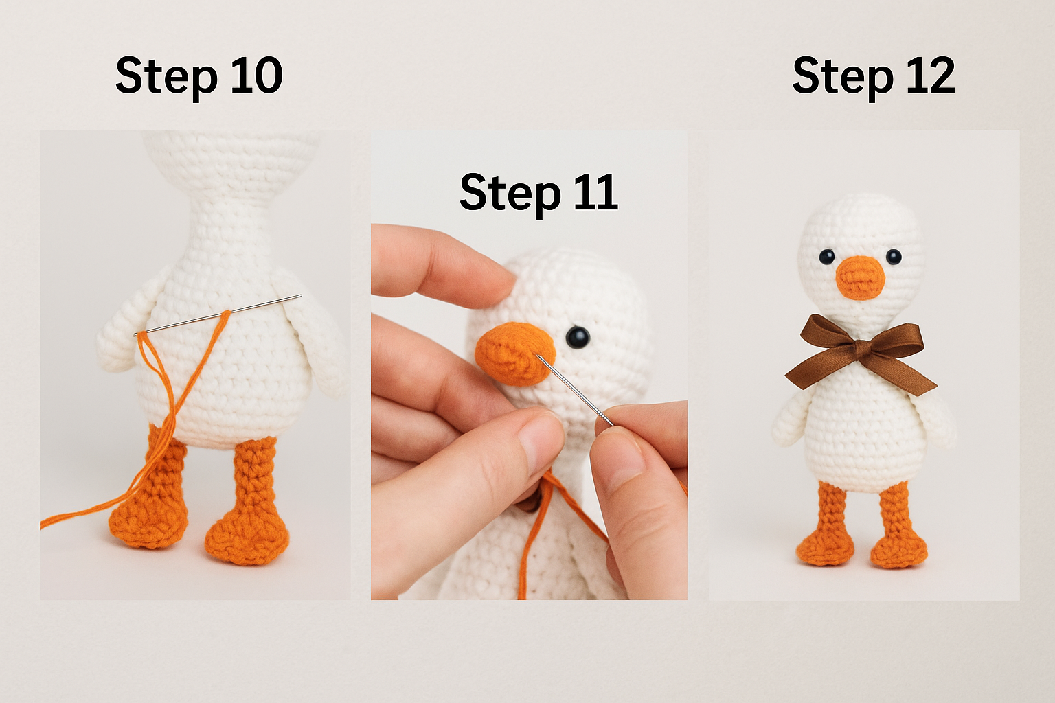 Crochet goose pattern. Amigurumi goose pattern. PDF. English. Digital product