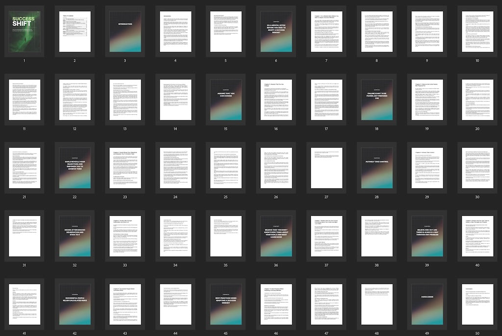 Success Shift Mindset PDF – 50-Page Ebook to Transform Your Mindset & Grow Your Business