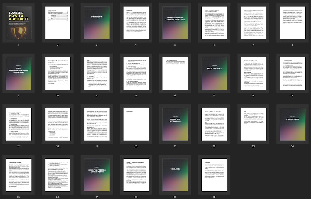 A motivational ebook cover featuring an upward arrow and confident silhouettes, symbolizing growth and success.