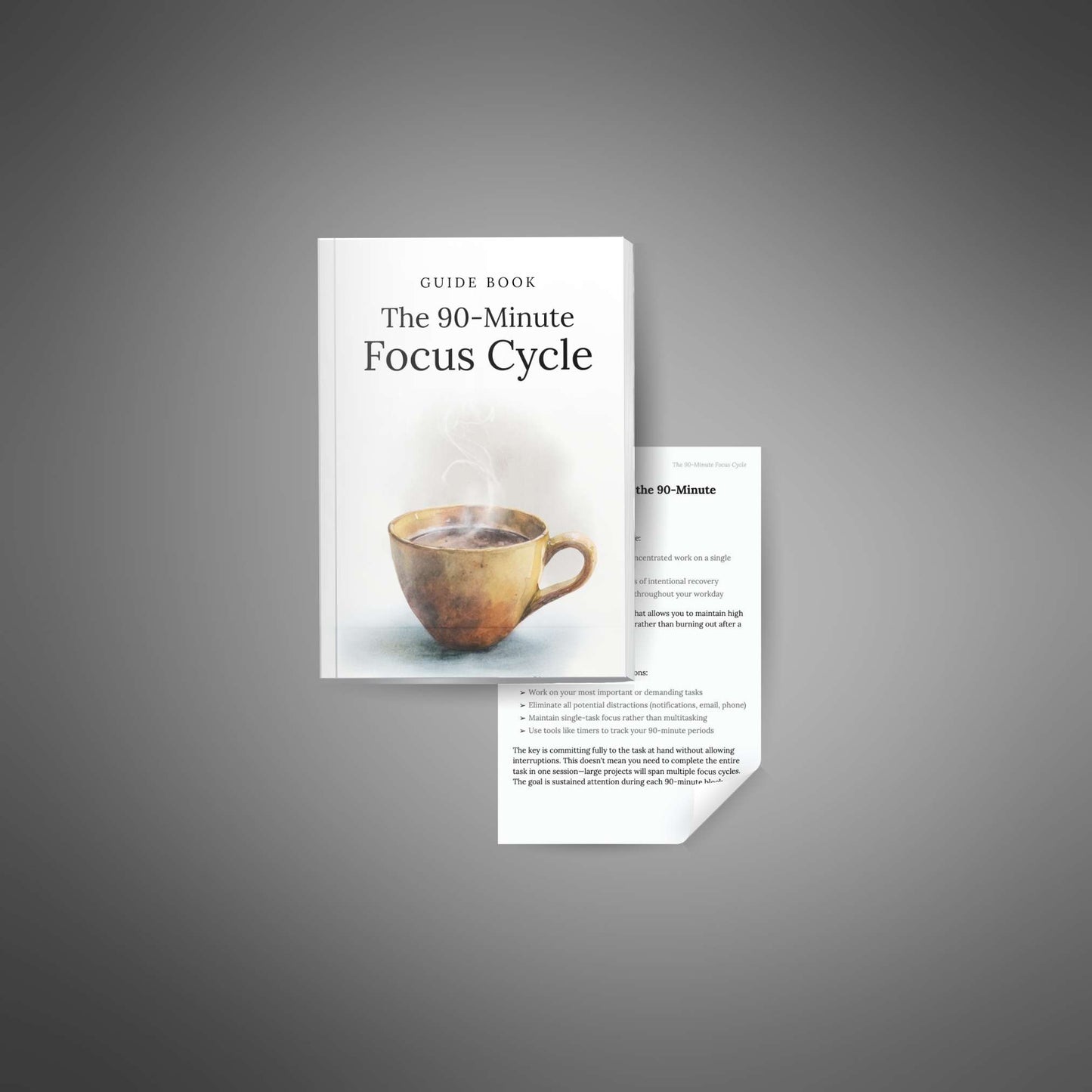 The 90‑Minute Focus Cycle – cover and inside page