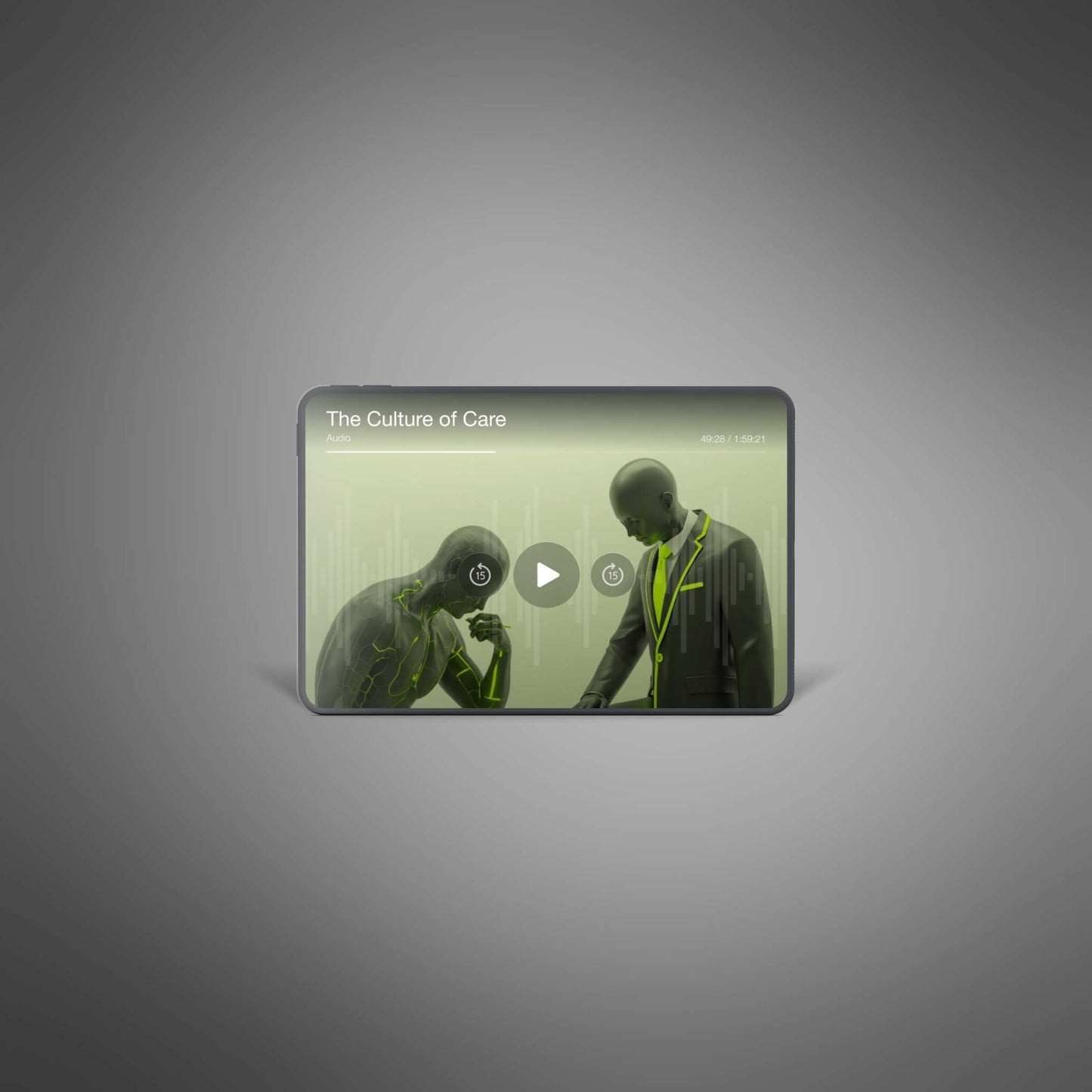 Audio player minimal mockup – The Culture of Care