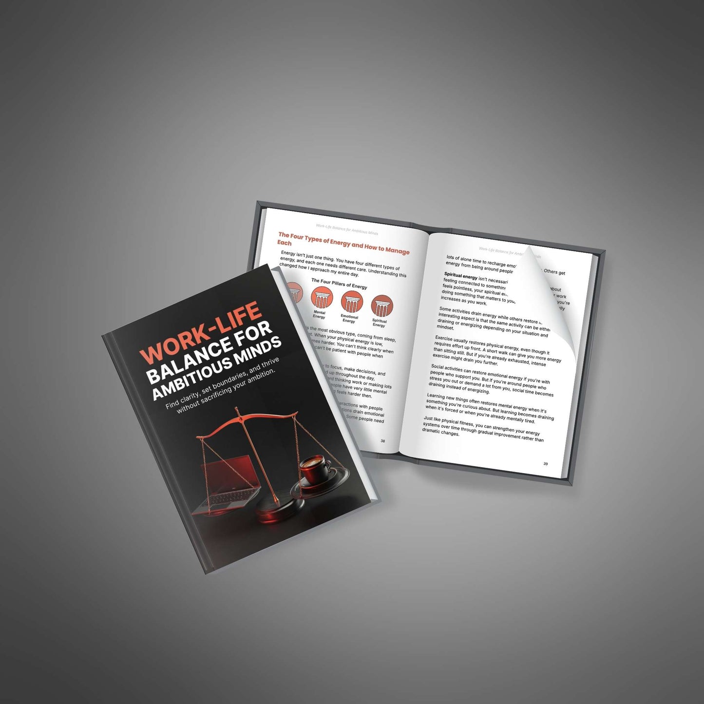 Work-Life Balance eBook cover + open spread