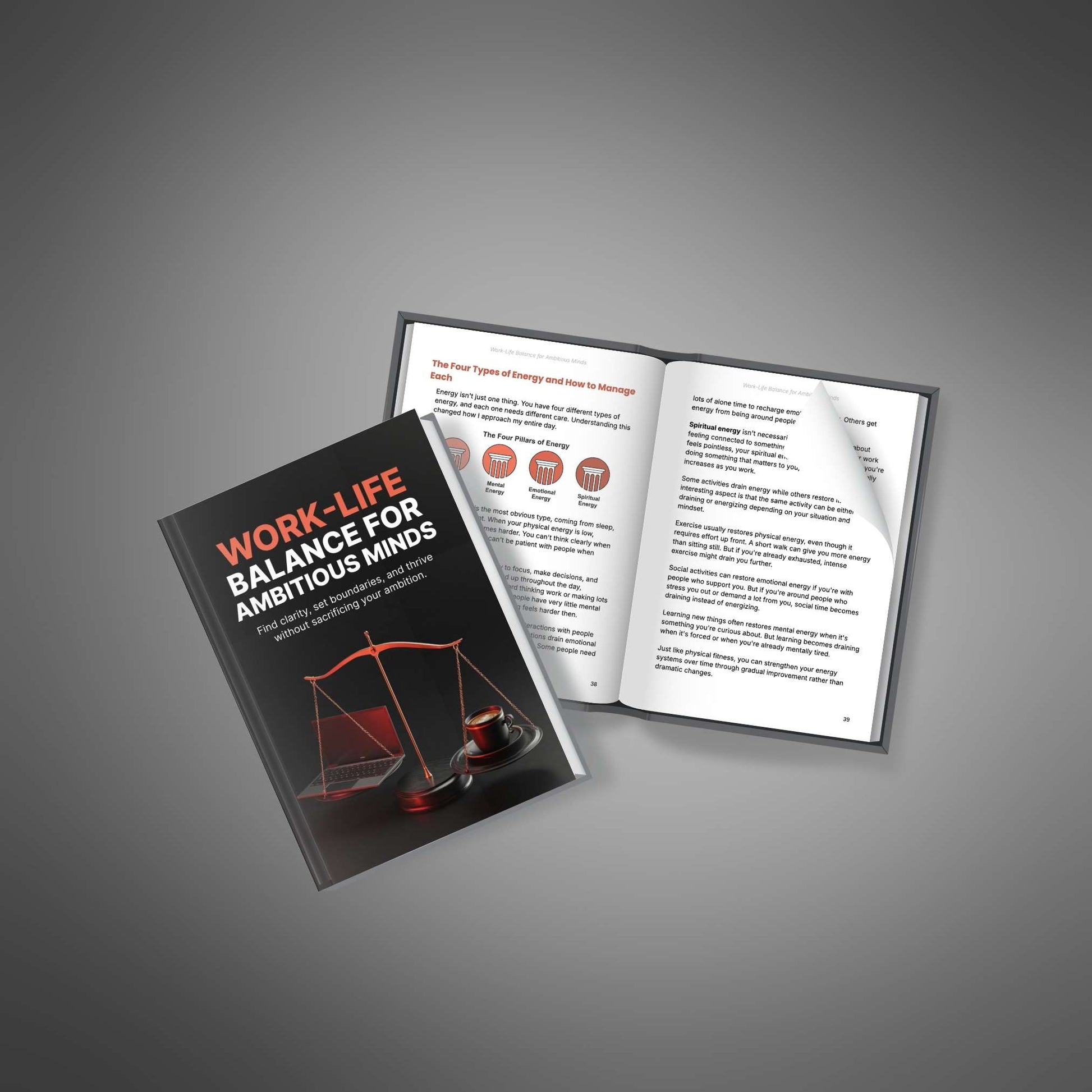 Work-Life Balance eBook cover + open spread