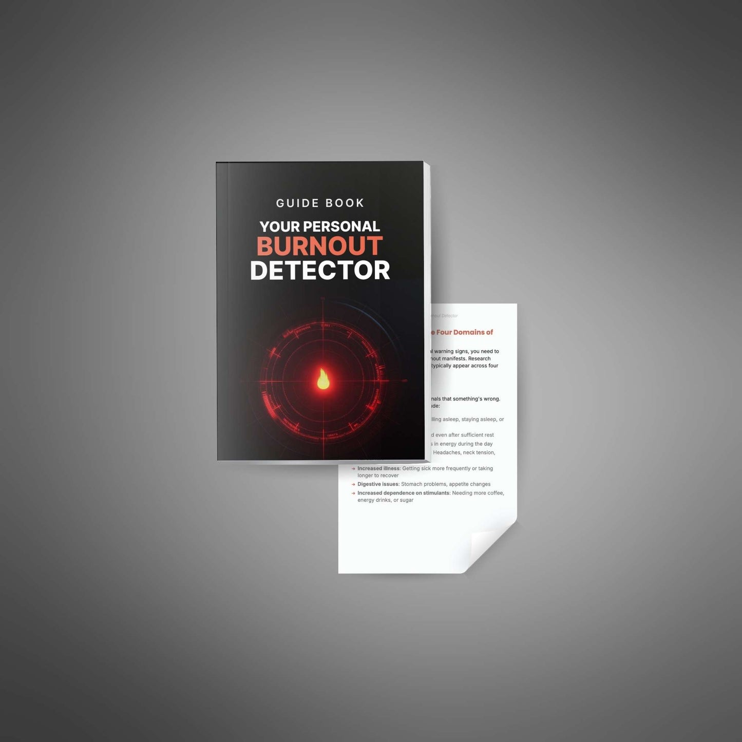 Your Personal Burnout Detector — cover + page