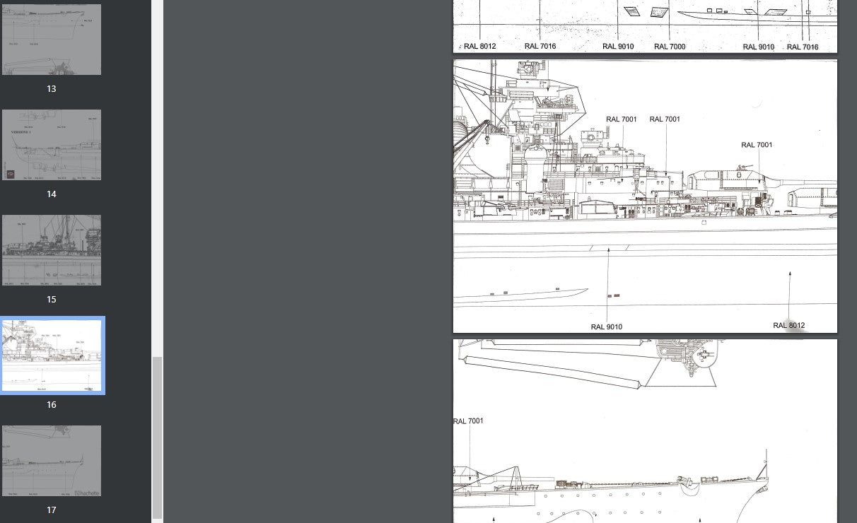 La Corazzata Bismarck PDF Model Hachette- WWII Battleship Model - Printable & Digital Download high resolution images