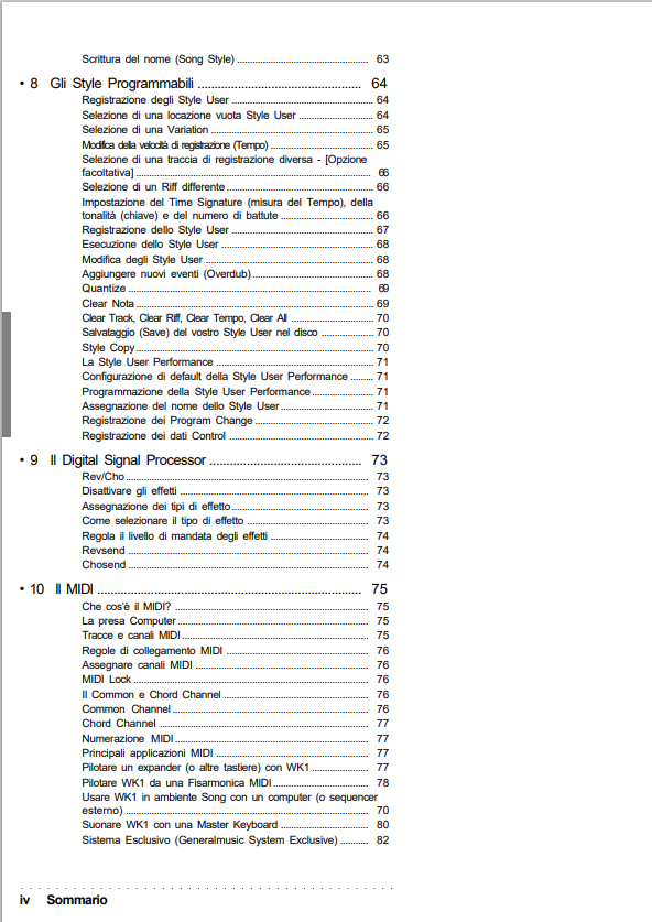 Manuale d'Uso per Tastiera Generalmusic WK1 - PDF Scaricabile
