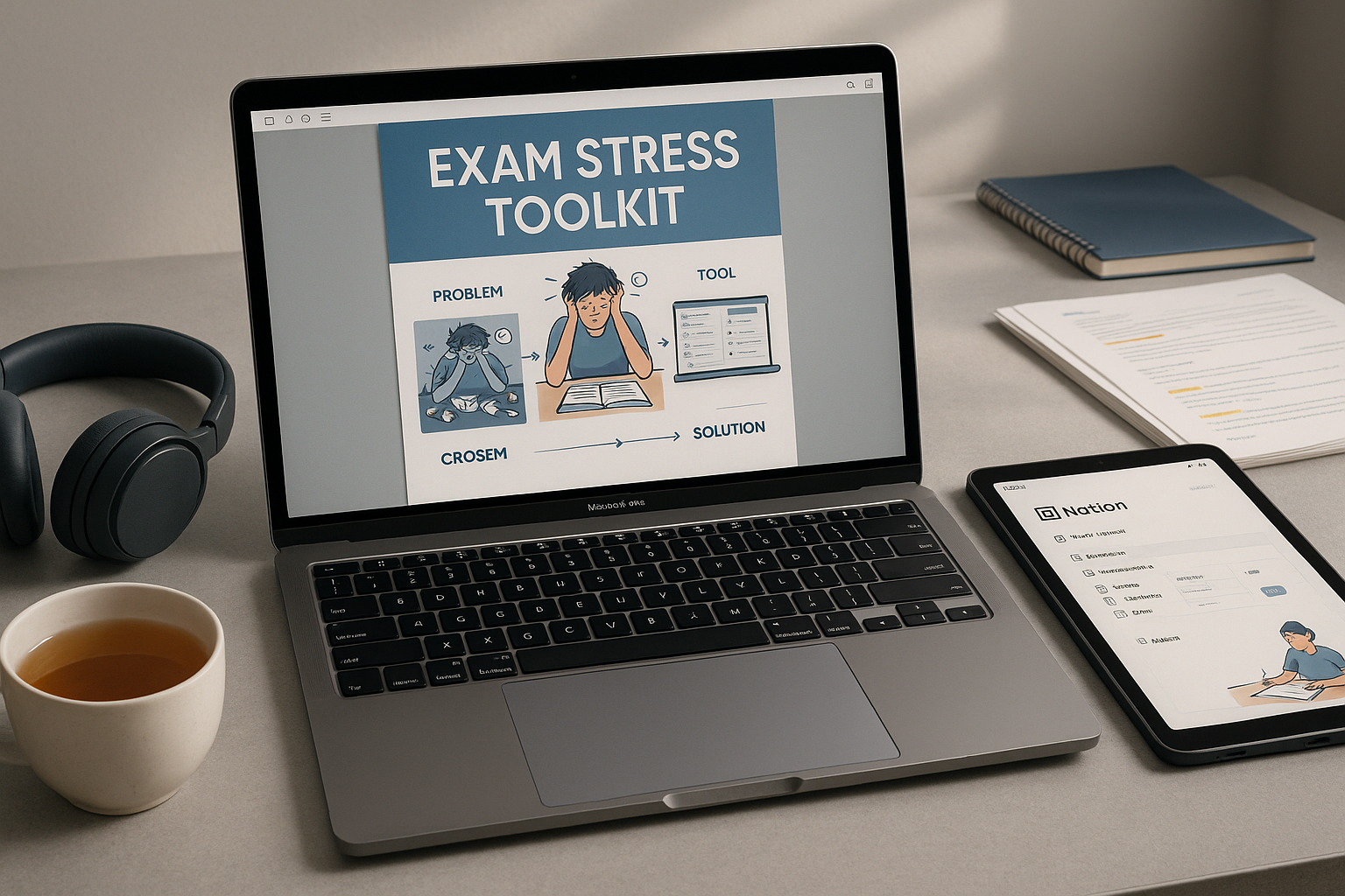 Exam Stress Toolkit (PDF, Audio & Notion Template)