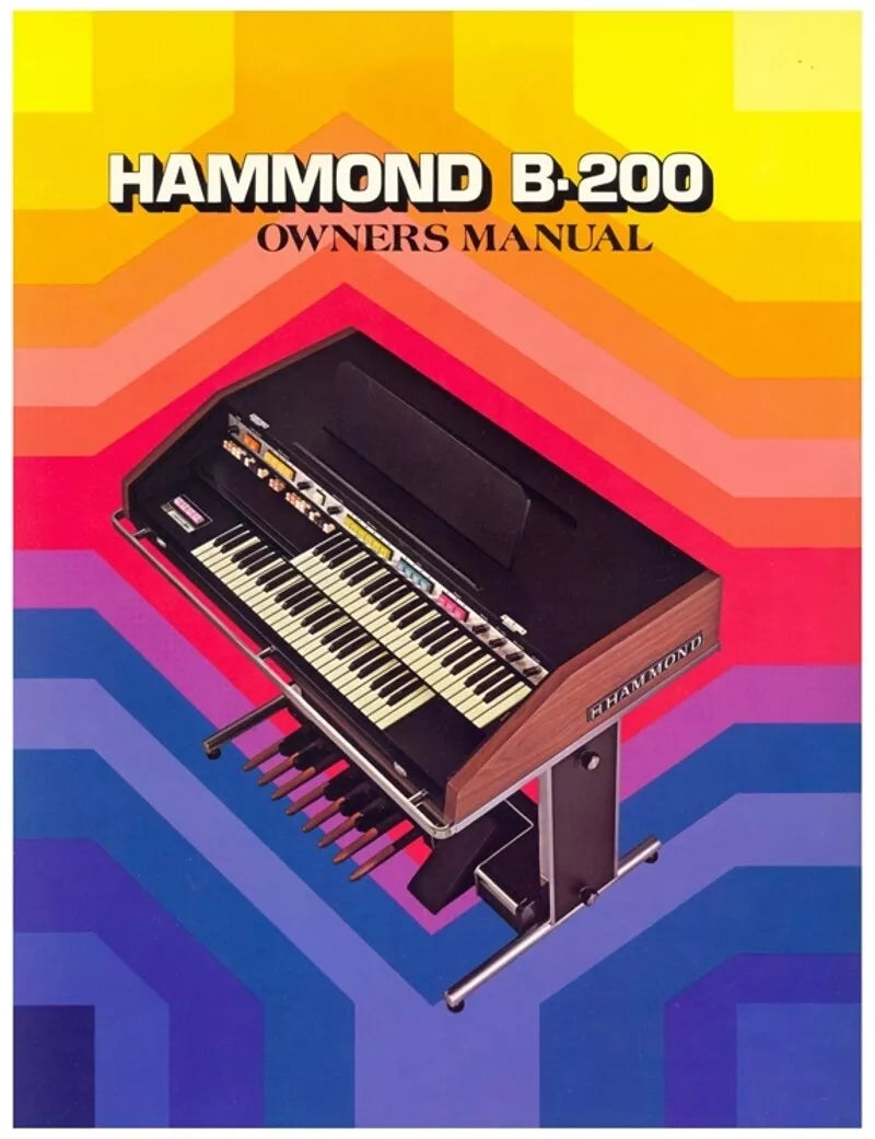 HAMMOND B-200 Owners manual Instructions User Guide English - Manuale B200 - PDF