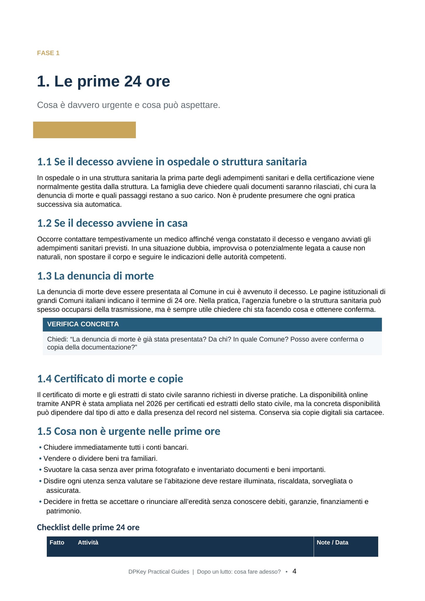 Dopo un lutto: cosa fare adesso? Guida pratica dopo un decesso in Italia