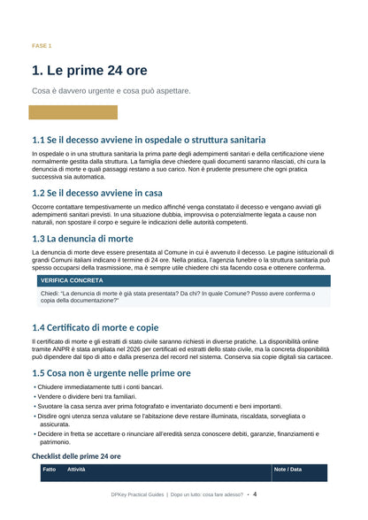 Dopo un lutto: cosa fare adesso? Guida pratica dopo un decesso in Italia