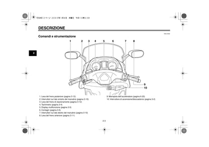 Yamaha TMAX XP500 2004 Manuale Uso e Manutenzione Italiano PDF – 92 Pagine
