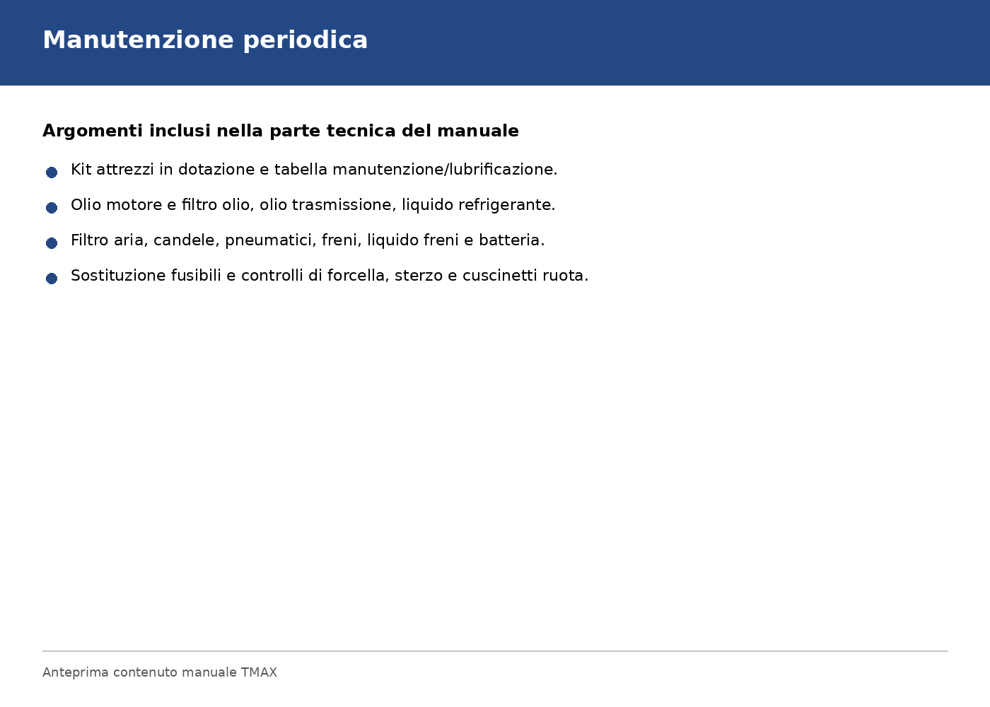 Yamaha TMAX XP500 2001 Manuale Uso e Manutenzione Italiano PDF - 100 Pagine