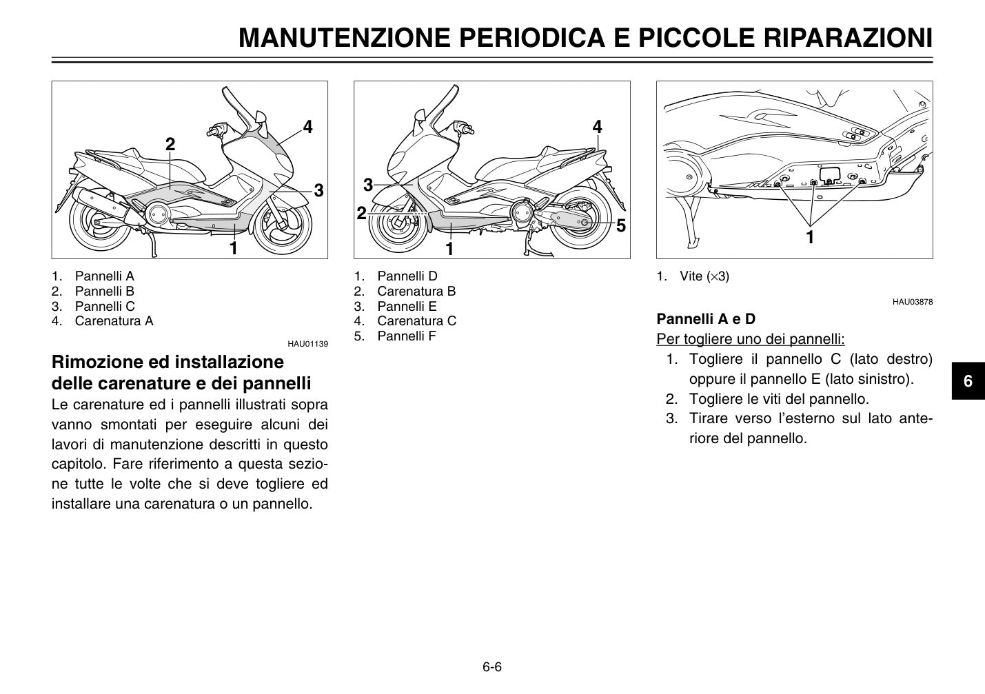 Yamaha TMAX XP500 2003 Manuale Uso e Manutenzione Italiano PDF – 102 Pagine