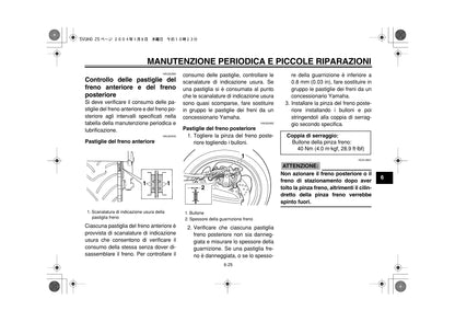 Yamaha TMAX XP500 2004 Manuale Uso e Manutenzione Italiano PDF – 92 Pagine