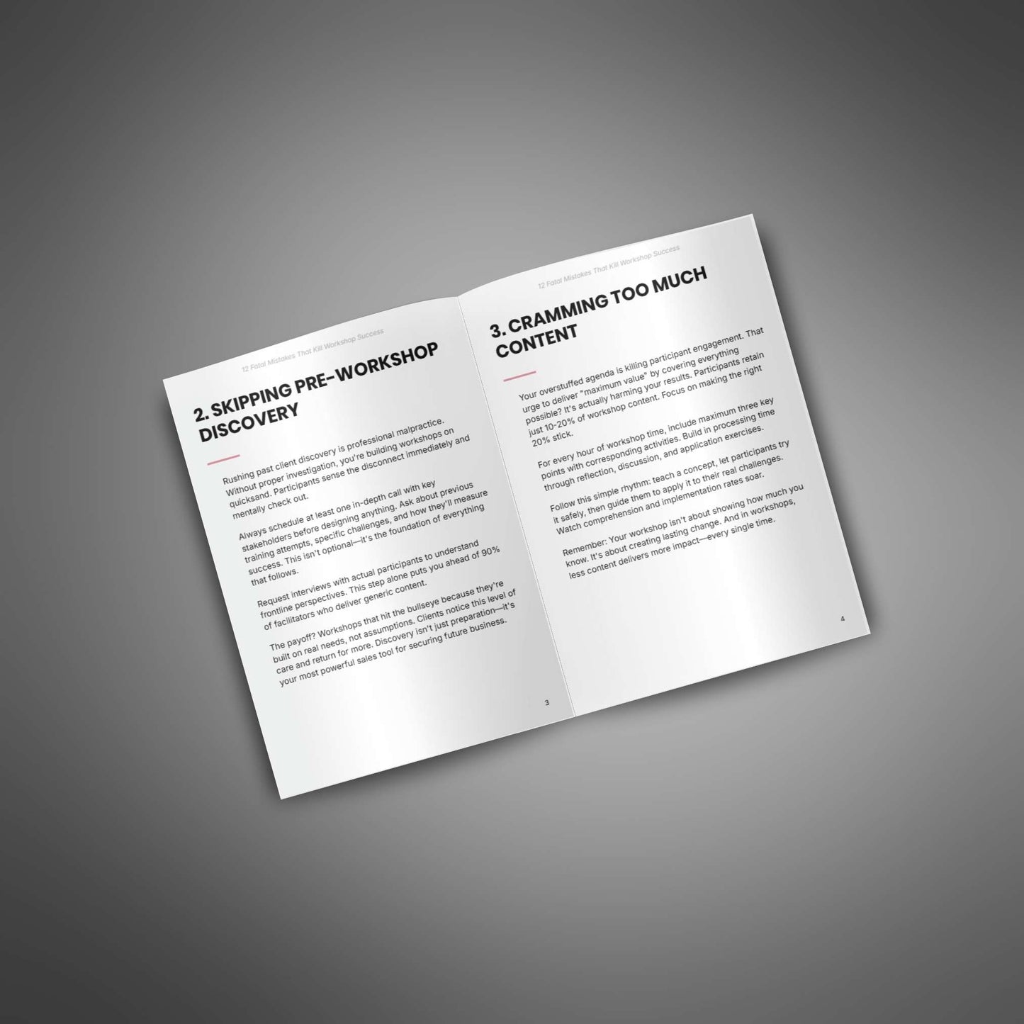 Immagine 2 - 12 Fatal Mistakes That Kill Workshop Success