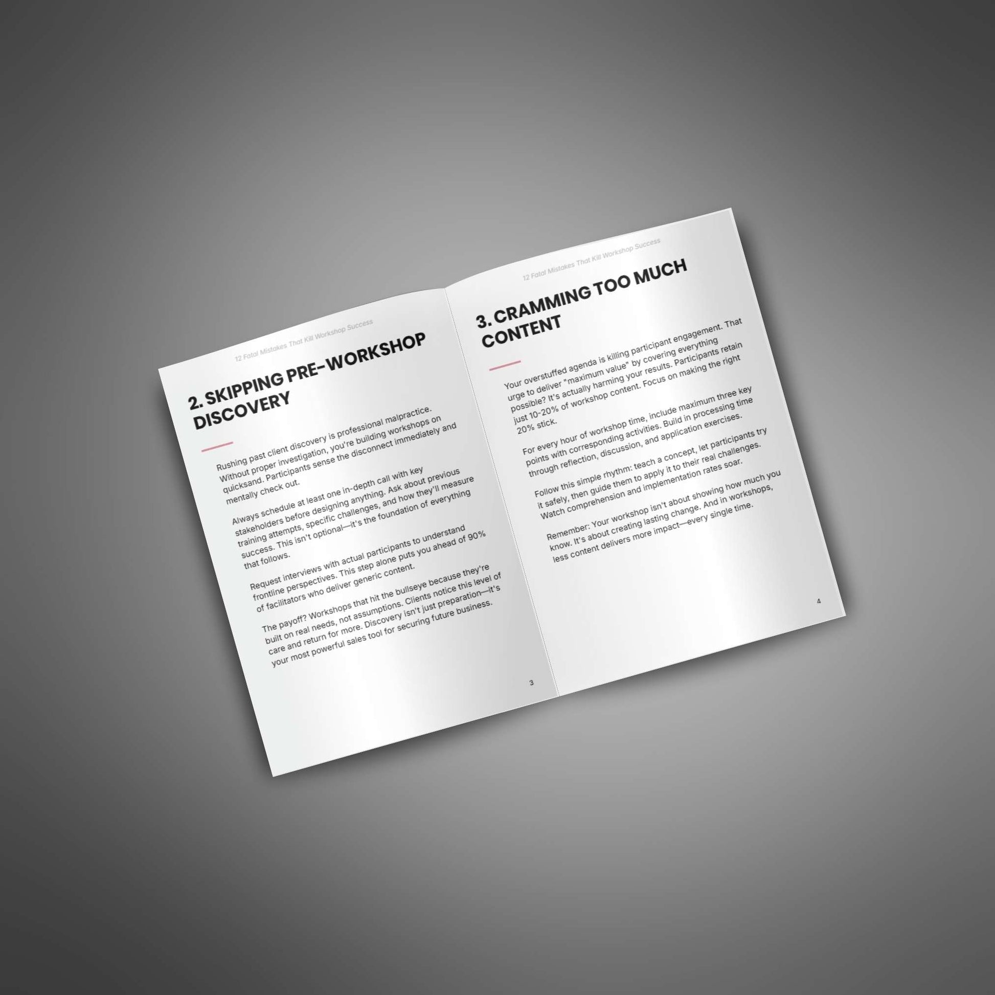 Immagine 2 - 12 Fatal Mistakes That Kill Workshop Success